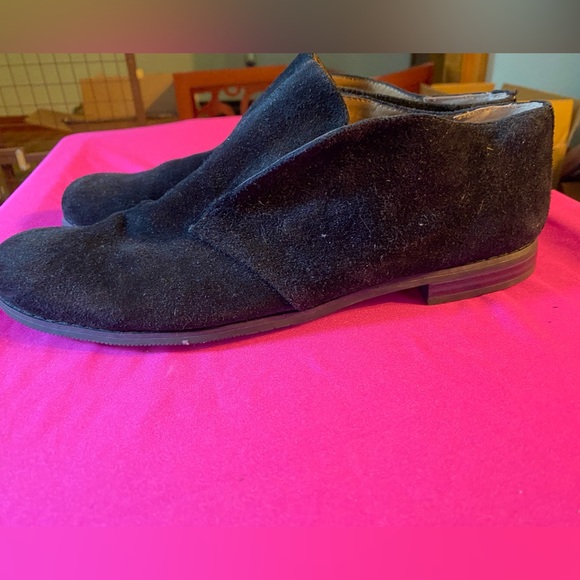 Franco Sarto Black Suede Slip On Loafers - Picture 1 of 8